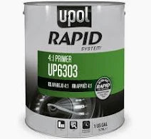 UPO 6303 GL U-POL® RAPID SYSTEM™ UP6303 2K High Solids Rapid Cure Primer, 1 gal Tin, Gray, 4:1 Mixing