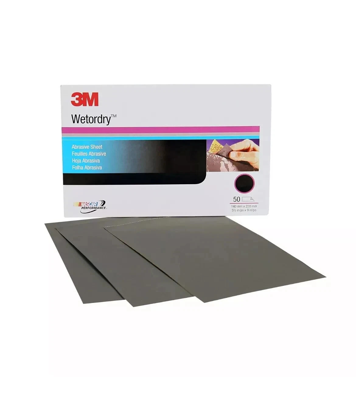 MMM	2621	SL	Imperial™ Wetordry™ 02621 434Q Series Abrasive Sheet, 5-1/2 in W x 9 in L, 1000 Grit, Fine Grade, Black