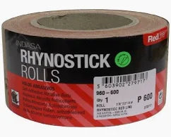 INDASA Medallion™ 960-180 Rhynostick Red Line XL Long File Board Sanding Roll, 27-1/2 yd L x 2-3/4 in W, 180 Grit